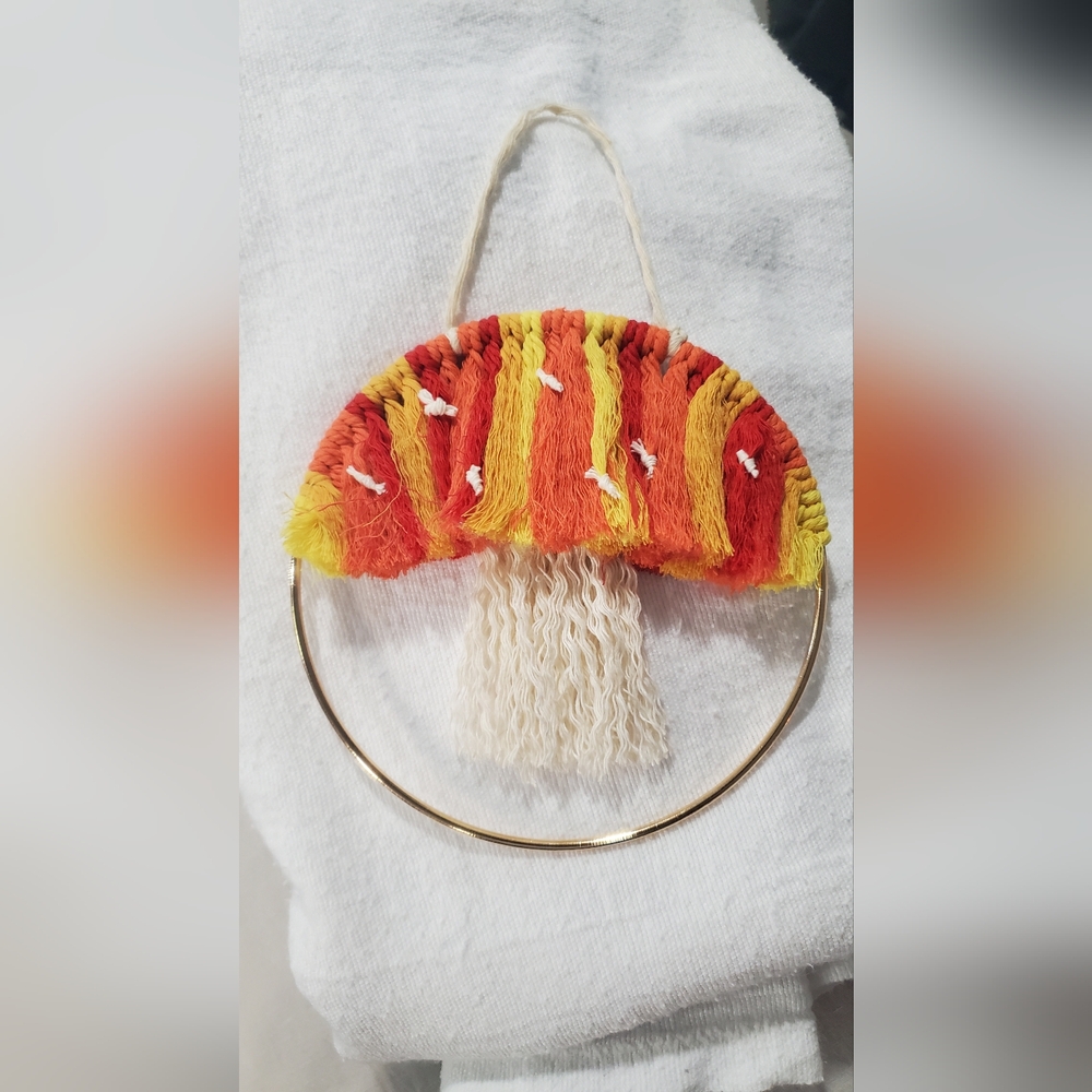 Colorful Fringe Hoop Mushrooms